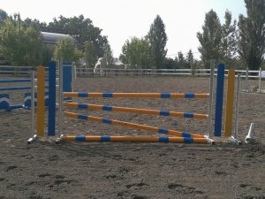 Piliere obliquo grande giallo blue per competizioni