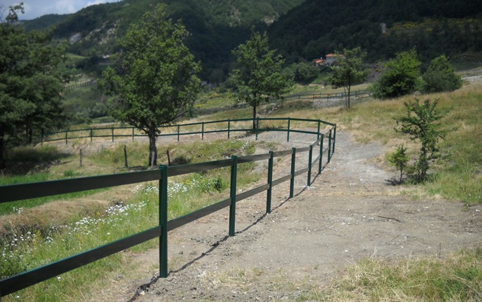 recinzione acciaio verde